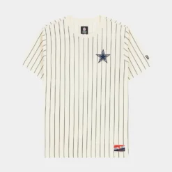 NEW ERA Dallas Cowboys Throwback Mens Short Sleeve Shirt (Beige/Blue)