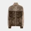 SP X The Sopranos Velour Track Mens Jacket (Beige/Grey)