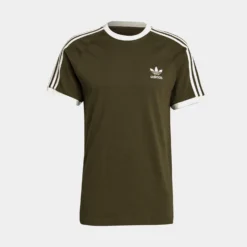 ADIDAS Adicolor 3 Stripe Mens Short Sleeve Shirt (Green)