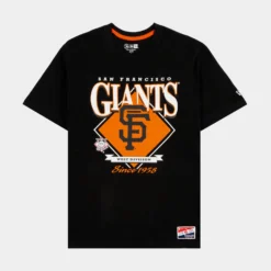 NEW ERA San Francisco Giants Mens Short Sleeve Shirt (Black/Orange)