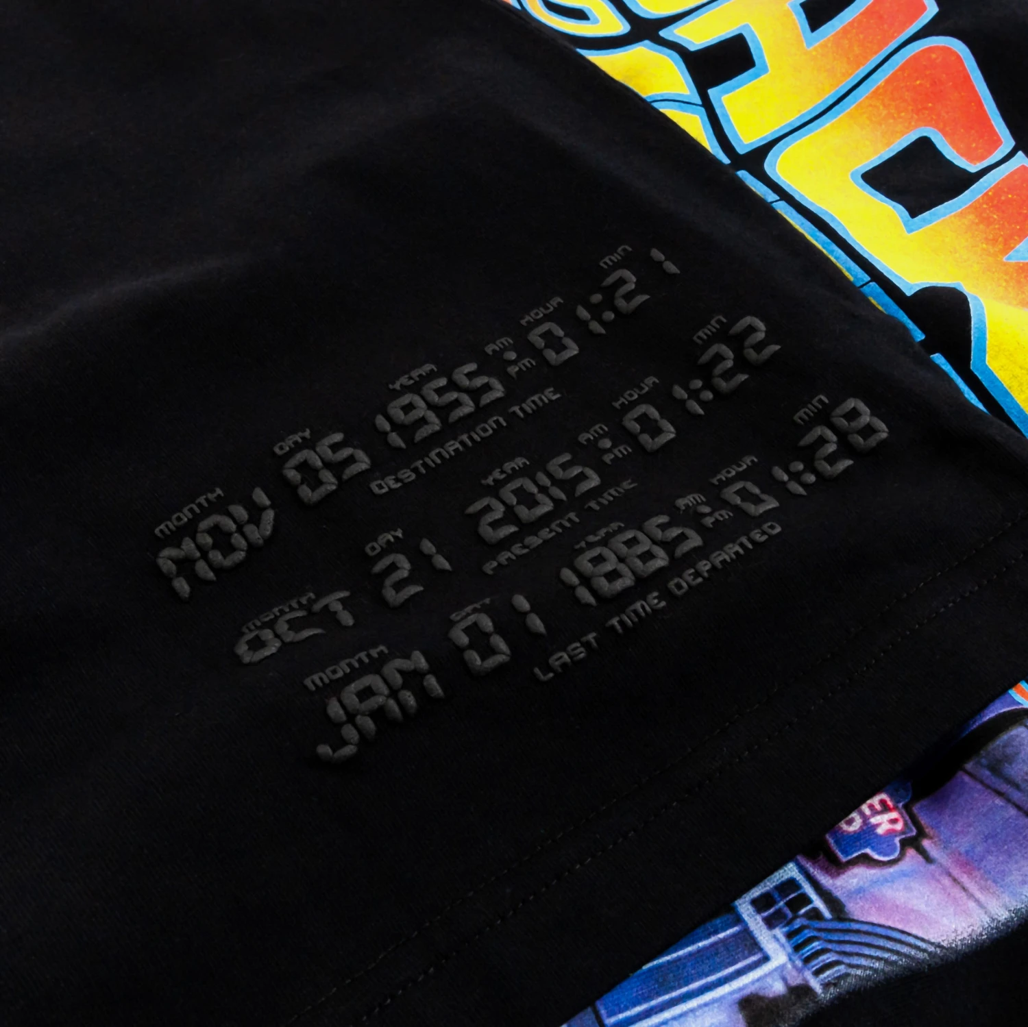 SP X Back To The Future The Future Mens Short Sleeve Shirt (Black) 3 SP X Back To The Future The Future Mens Short Sleeve Shirt (Black) - Image 3