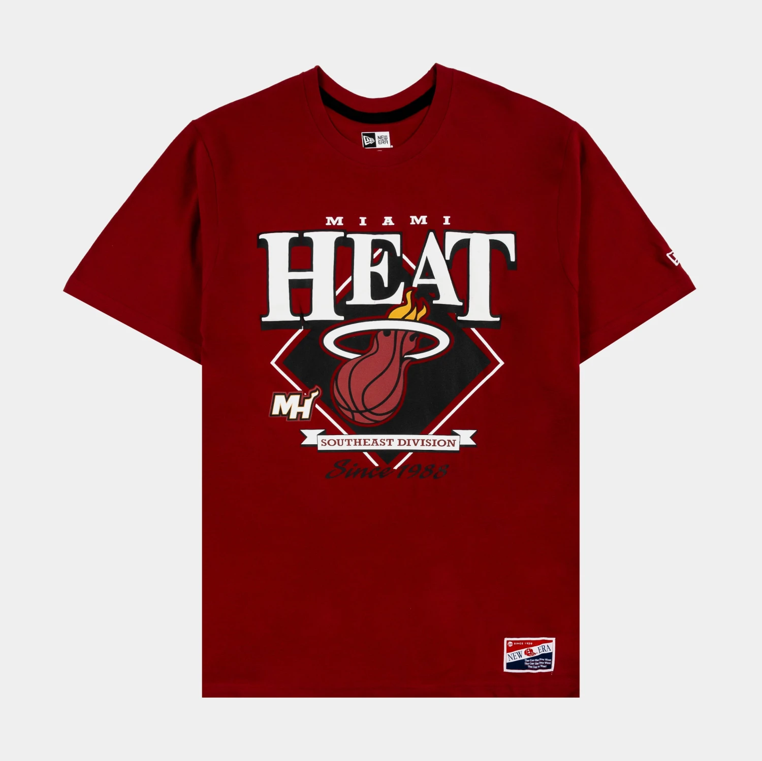 NEW ERA Miami Heat Mens Short Sleeve Shirt (Red) 1 NEW ERA Miami Heat Mens Short Sleeve Shirt (Red)