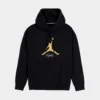 Jordan Essentials Fleece Baseline Mens Hoodie (Black/Gold)
