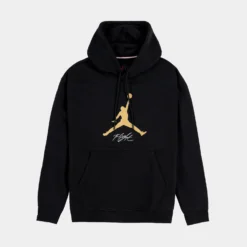 Jordan Essentials Fleece Baseline Mens Hoodie (Black/Gold)