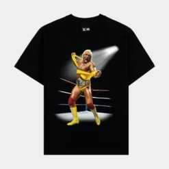 SP X WWE Hulkamania Washed Mens Short Sleeve Shirt (Black)