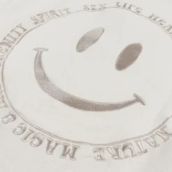 SP X Gilbert Baker Smiley Face Terry Button Up Mens Short Sleeve Shirt (Beige) -Simply Styled 5102c482c4cc136fb87c25c9fc04aef3