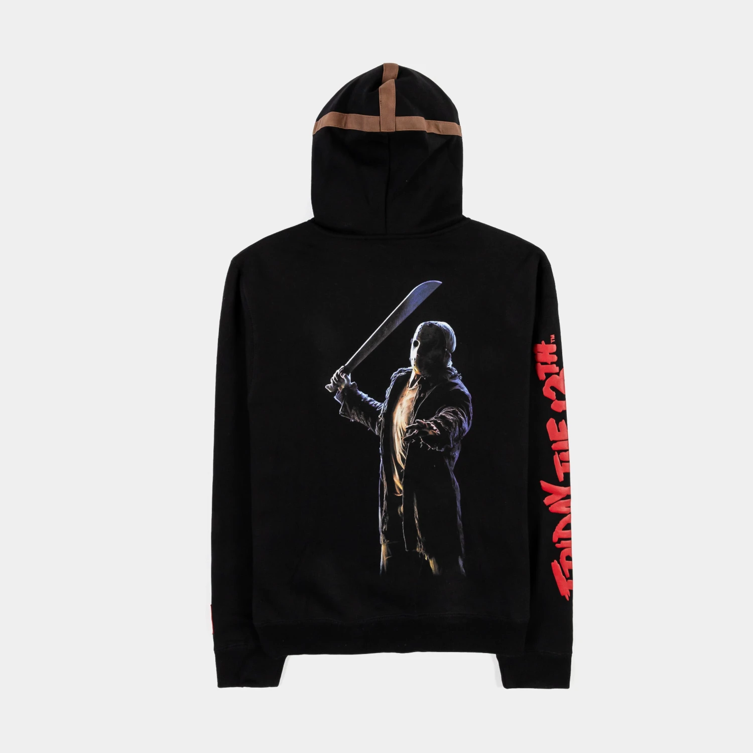 SP X Friday The 13 Jason Mask Mens Hoodie (Black) 2 SP X Friday The 13 Jason Mask Mens Hoodie (Black) - Image 2