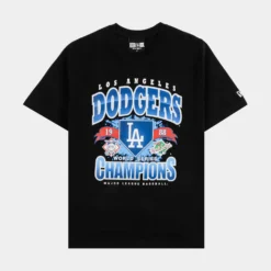 NEW ERA Los Angeles Dodgers Championship Mens Short Sleeve Shirt (Black)