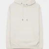 Fleece Hoodie Mens Hoodie (White/Beige)