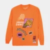 Mitchell & Ness Phoenix Suns Sidewalk Sketch Mens Long Sleeve Shirt (Orange)