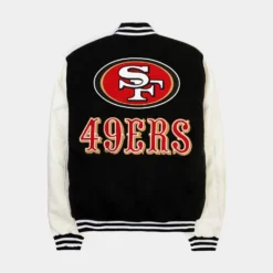 San Francisco 49ers Reversible Letterman Mens Jacket (Black/White) -Simply Styled 6751596a763e226b2797ab675cb81d66 16b4a4b3 e0c7 4bc5 908c 2463cd799625