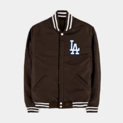 Los Angeles Dodgers Reversible Letterman Mens Jacket (Brown/White) -Simply Styled 6c8e1391e97f19502c3acb4251d9da16