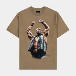 SP X WWE Stone Cold Steve Austin Mens Short Sleeve Shirt (Beige)