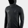 Nike San Antonio Spurs NBA On Court Royal Dri Fit Mens Full Zip Hoodie (Black)