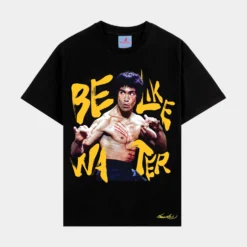 SP X Bruce Lee Be Like Water Mens Shorts Sleeve Shirt (Black)