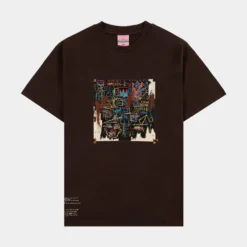 SP X Basquiat Abstract Mens Short Sleeve Shirt (Brown)