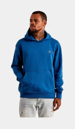 Jordan Essentials Fleece Pullover Hoodie Mens Hoodie (Blue)