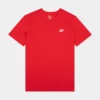 Nike NSW Club Mens Short Sleeve Shirt (Red)