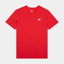 Nike NSW Club Mens Short Sleeve Shirt (Red)