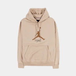 Jordan Essentials Fleece Baseline Mens Hoodie (Beige/Brown)
