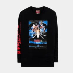 SP X Nightmare On Elm Street Movie Poster Mens Long Sleeve Shirt (Black)