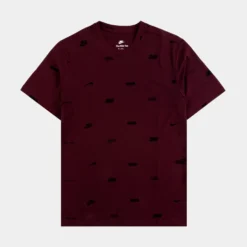 Nike NSW Club+ AOP Mens Short Sleeve Shirt (Maroon)