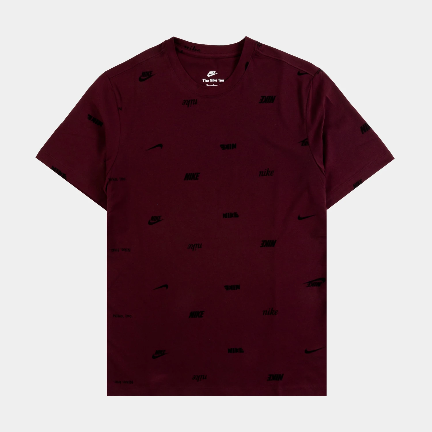 Nike NSW Club+ AOP Mens Short Sleeve Shirt (Maroon) 1 Nike NSW Club+ AOP Mens Short Sleeve Shirt (Maroon)