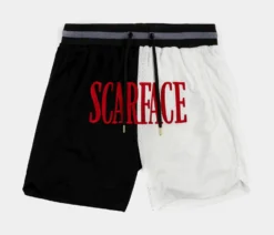 SP X Scarface Split Mesh Mens Shorts (Black/White)