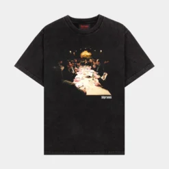SP X The Sopranos Dinner Table Mens Short Sleeve Shirt (Black)