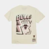 Mitchell & Ness Chicago Bulls Sidewalk Sketch Mens Short Sleeve Shirt (Beige/Black)