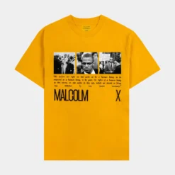 SP X Malcolm X Our Rights Mens Short Sleeve Shirt (Yellow)