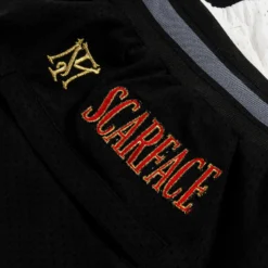 SP X Scarface Split Mesh Mens Shorts (Black/White) -Simply Styled c6094616ccc7552ebdc6120c306d3d64