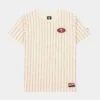 NEW ERA San Francisco 49ers Throwback Mens Short Sleeve Shirt (Beige/Red)