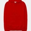 Fleece Hoodie Mens Hoodie (Red)