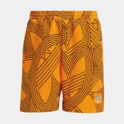 ADIDAS OAC All Over Print Woven Short Mens Shorts (Yellow)