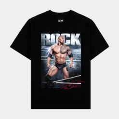 SP X WWE The Rock Mens Short Sleeve Shirt (Black)