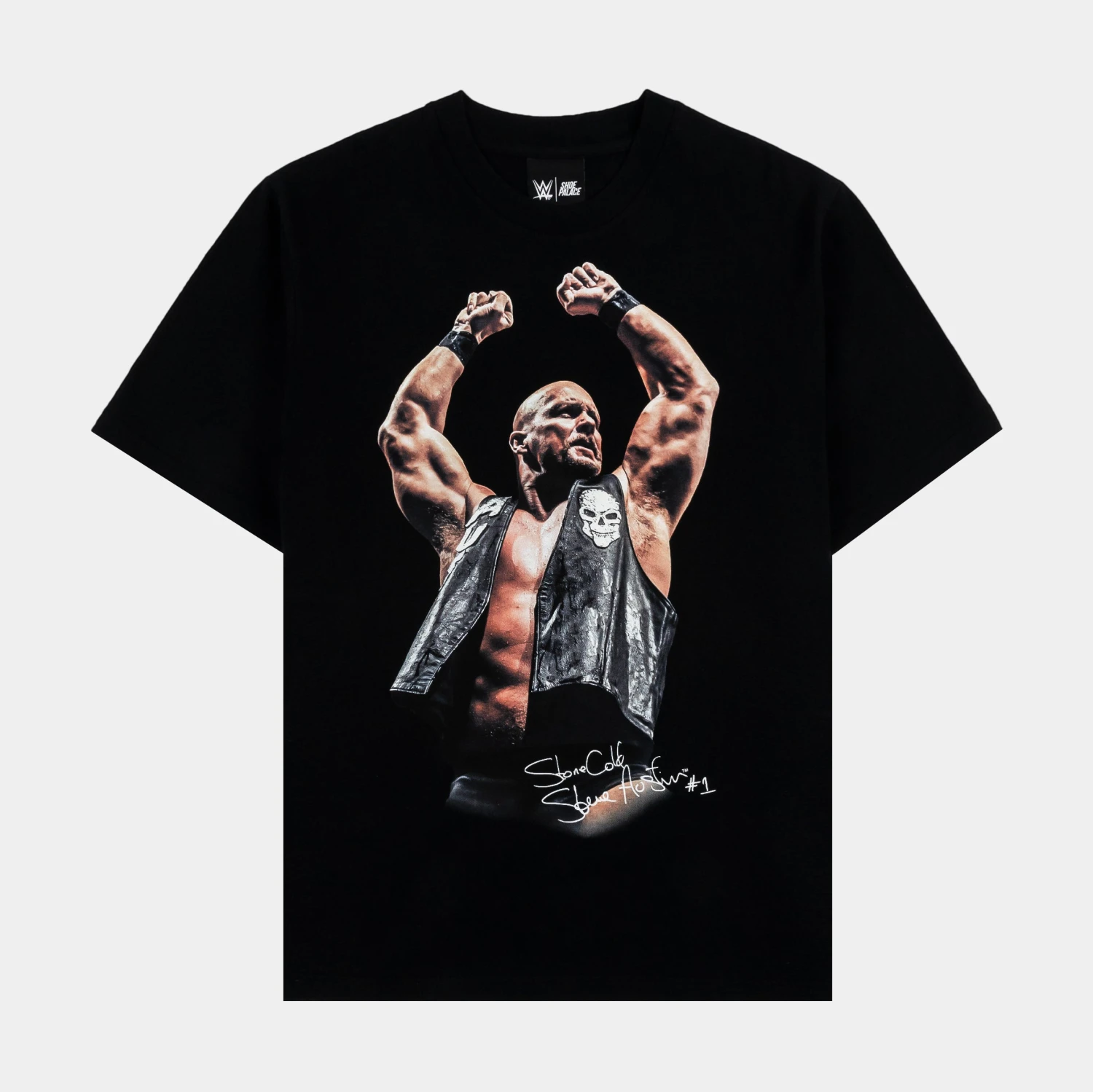 SP X WWE Stone Cold Steve Austin Washed Mens Short Sleeve Shirt (Black) 1 SP X WWE Stone Cold Steve Austin Washed Mens Short Sleeve Shirt (Black)