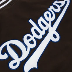 Los Angeles Dodgers Reversible Letterman Mens Jacket (Brown/White) -Simply Styled db812adeda2ce73c7b3faac16d41c9ec