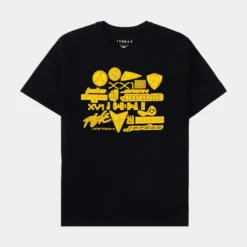 Jordan Logo GFX Mens Short Sleeve Shirt (Black/Yellow)