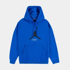 Jordan Essentials Fleece Baseline Mens Hoodie (Blue/Black)