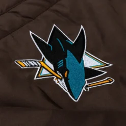 San Jose Sharks Reversible Letterman Mens Jacket (Brown/White) -Simply Styled e15a487e93a502be923ba8112b148142