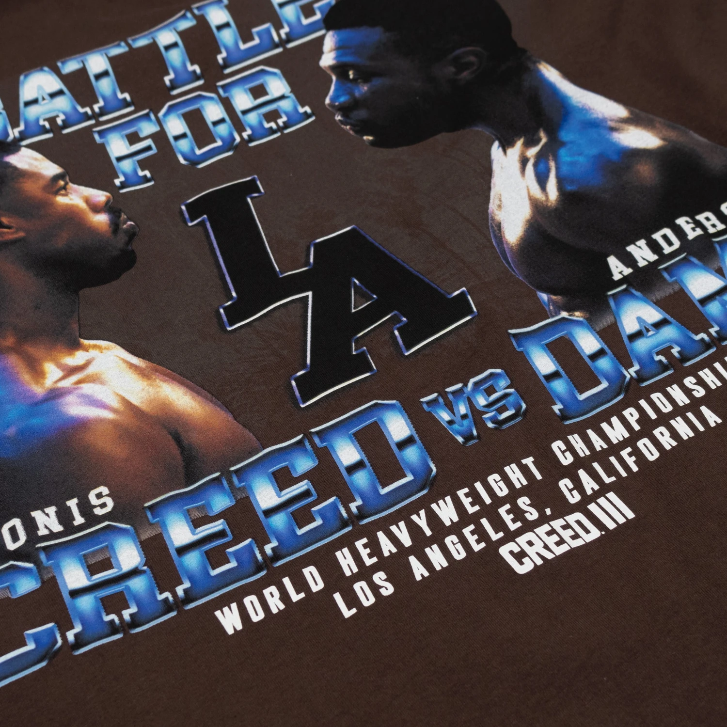 SP X Creed Battle For LA Mens Short Sleeve Shirt (Brown) 3 SP X Creed Battle For LA Mens Short Sleeve Shirt (Brown) - Image 3