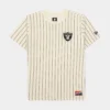 NEW ERA Las Vegas Raiders Throwback Mens Short Sleeve Shirt (Beige/Black)