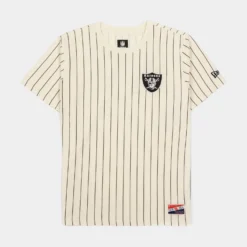 NEW ERA Las Vegas Raiders Throwback Mens Short Sleeve Shirt (Beige/Black)