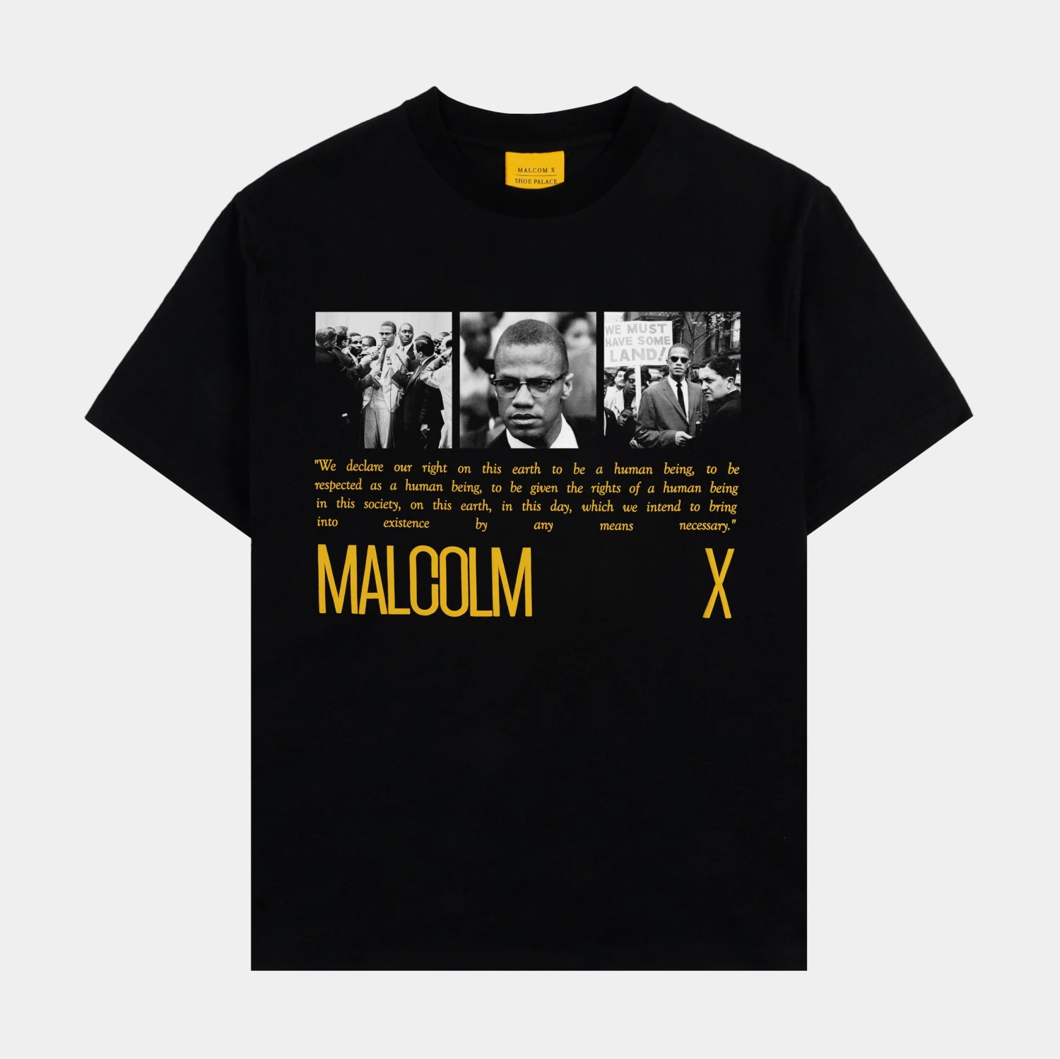 SP X Malcolm X Our Rights Mens Short Sleeve Shirt (Black) 1 SP X Malcolm X Our Rights Mens Short Sleeve Shirt (Black)
