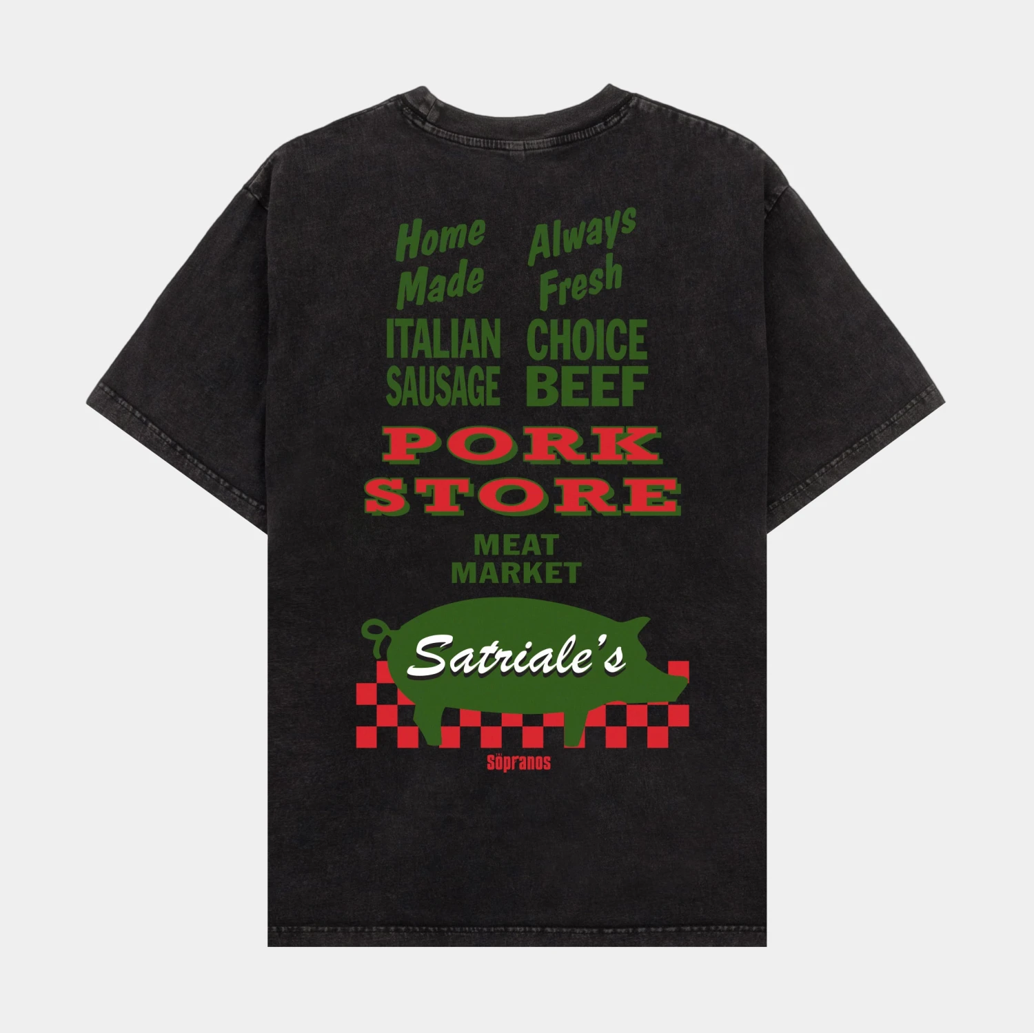 SP X The Sopranos Pork Store Mens Short Sleeve Shirt (Black) 2 SP X The Sopranos Pork Store Mens Short Sleeve Shirt (Black) - Image 2