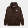 Nike NSW Club Fleece Mens Hoodie (Brown)